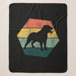 Womens Vintage Hexagon Rottweiler Gift Rottweiler Sherpa Blanket
