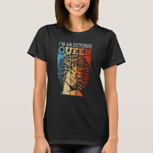 Womens Vintage Melanin Black History Month Afro Oc T-Shirt