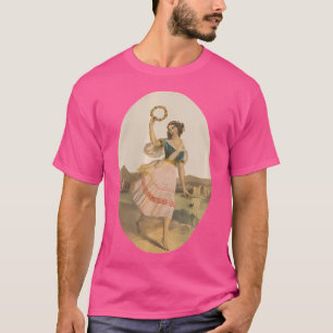 Womens Vintage Paris Opera French Ballet Dancer Ad T-Shirt