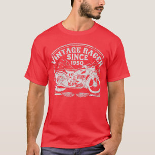 Womens Vintage Racer Since 1950 Retro Motorbike  M T-Shirt