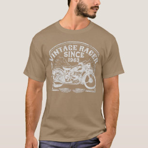Womens Vintage Racer Since 1963 Retro Motorbike  M T-Shirt