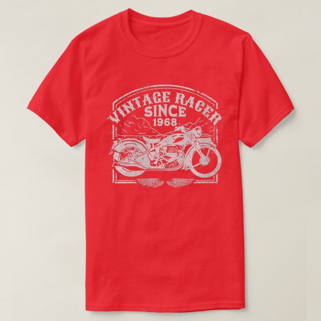 Womens Vintage Racer Since 1968 Retro Motorbike  M T-Shirt (Design Front)
