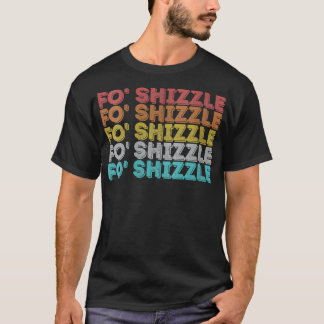 Womens Vintage Retro Fo Shizzle VNeck  T-Shirt