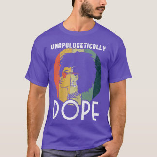 Womens Vintage Retro Girls Black Pride Black Histo T-Shirt