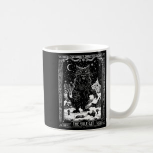 Womens Vintage Retro The Yule Cat Tarot Card Dark Coffee Mug
