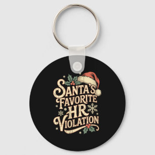 Womens Vintage Sarcastic Retro Hr Violation Christ Key Ring
