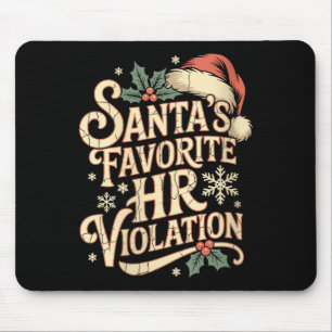 Womens Vintage Sarcastic Retro Hr Violation Christ Mouse Mat