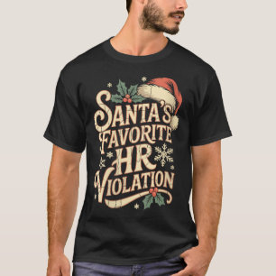 Womens Vintage Sarcastic Retro Hr Violation Christ T-Shirt