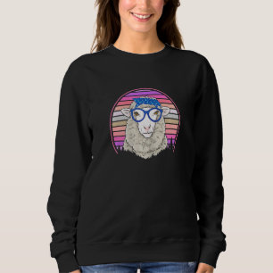 Womens Vintage Sheep Farmer Retro Sheep Sweatshirt