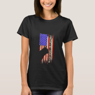 Womens Vintage Usa Flag French Bulldog Grandpa Fre T-Shirt