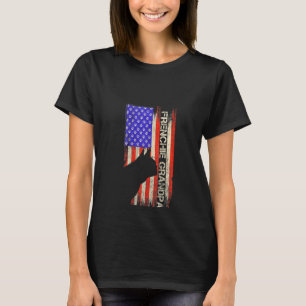 Womens Vintage Usa Flag French Bulldog Grandpa Fre T-Shirt