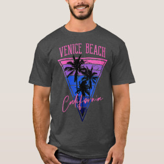 Womens Vintage Venice Beach California Distressed  T-Shirt