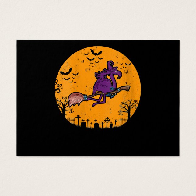 Womens Vintage Witch Flamingo Costume Halloween (Front)