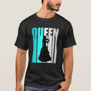 Womens Violinist Turquoise Violin Queen Female T-Shirt