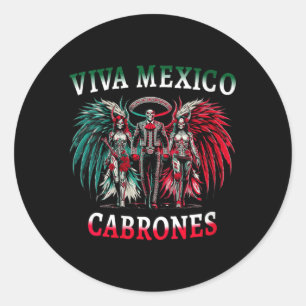 Womens Viva Mexico Dia De Los Muertos - Day Of The Classic Round Sticker