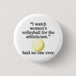 Women's Volleyball 3 Cm Round Badge
