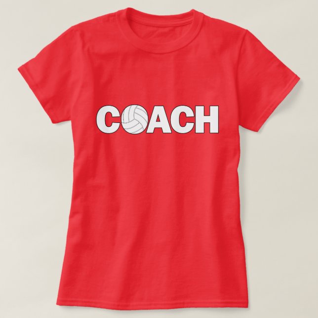 Women's Volleyball Coach T-Shirt (Design Front)
