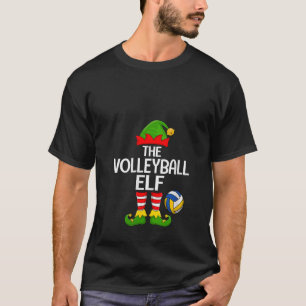 Womens Volleyball Elf Xmas Matching Family Elf Squ T-Shirt