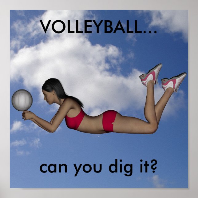 Womens Volleyball Poster (Front)