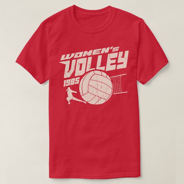 Womens volleyball retro vintage 80s T-Shirt (Design Front)