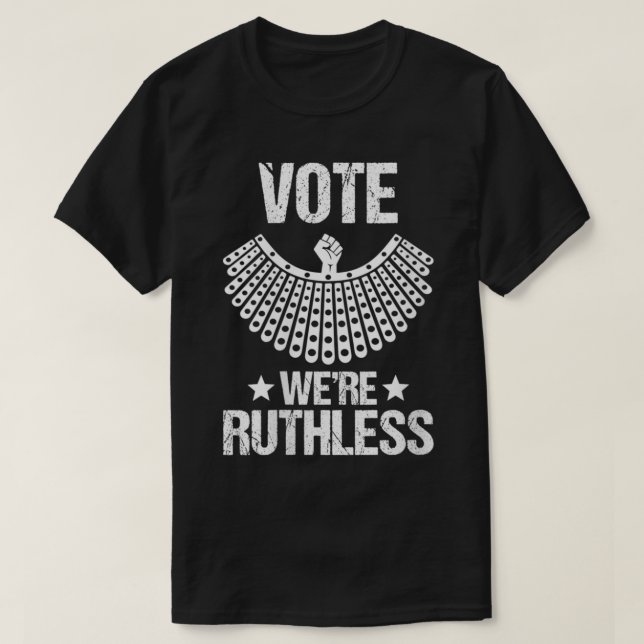 Womens Vote We're Ruthless  Women Feminist VNeck  T-Shirt (Design Front)