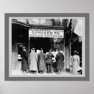 Women's Voting Rights - Opposed to Woman Suffrage Poster