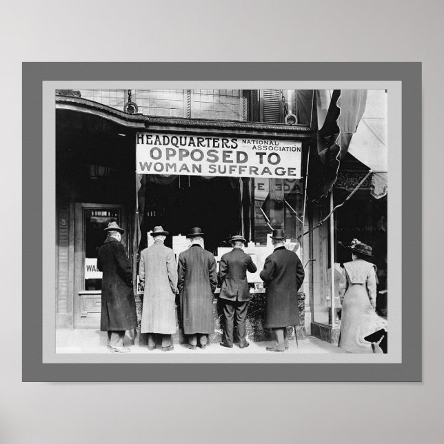 Women's Voting Rights - Opposed to Woman Suffrage Poster (Front)