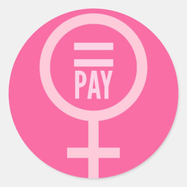 Women's Wages Classic Round Sticker (Front)