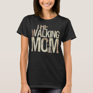 Womens Walking Mum Zombie Woman And Kid Mother's D T-Shirt