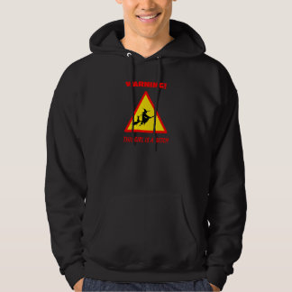 Womens  Warning Caution Sign This Girl Is A Witch  Hoodie