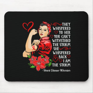 Womens Warrior I Wear Red To Fight Heart Disease A Mouse Mat