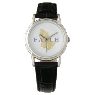 Womens Watch-Hands of Prayer Faith Watch