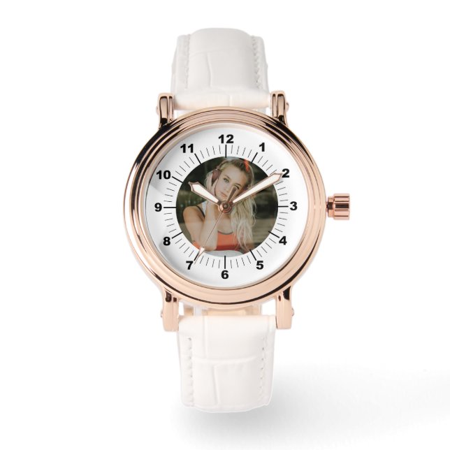 Women's Watch - Personalised - Rose Gold White (Front)