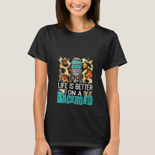 Womens Water Tower Leopard Life Is Better On A Bac T-Shirt