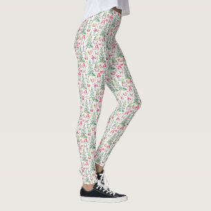  Women's Watercolor Christmas Gnomes Leggings 