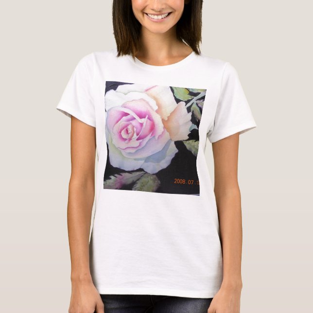 Women's watercolor rose cami T-Shirt (Front)