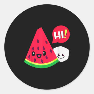 Womens Watermelon Sugar Hi Funny Saying Hi Summer Classic Round Sticker