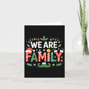Womens We Are Family Christmas 2025 Pajamas Funny  Card