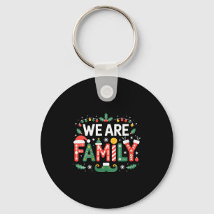 Womens We Are Family Christmas 2025 Pajamas Funny  Key Ring