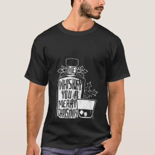 Womens We Whiskey You A Merry Christmas V-Neck T-Shirt