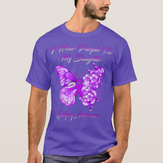 Womens Wear Purple For Daughter Epilepsy Brain War T-Shirt