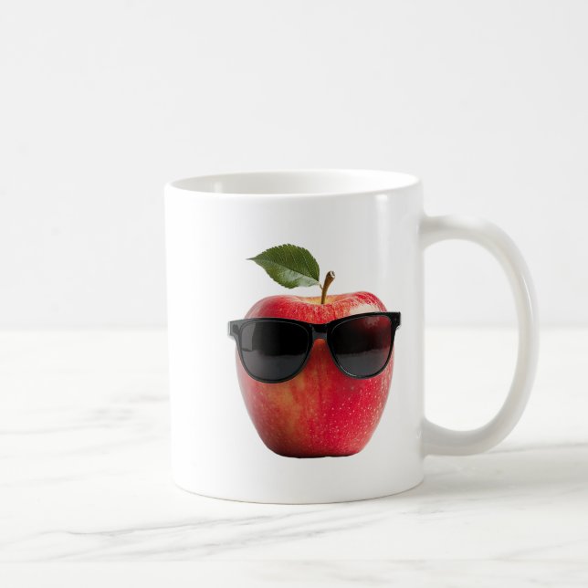 Womens Wearing Sungles Funny Fruit Costume Graphic Coffee Mug (Right)