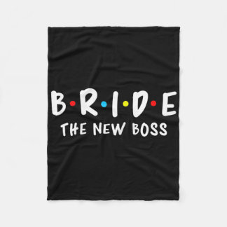 Womens Wedding Bridal Bachelorette Party Bride And Fleece Blanket