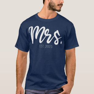 Womens Wedding Matching Gifts Mrs T-Shirt
