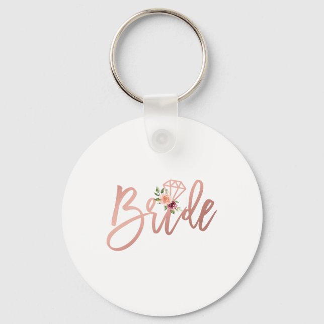 Womens Wedding Shower For Future Mrs Bride To Be F Key Ring (Front)