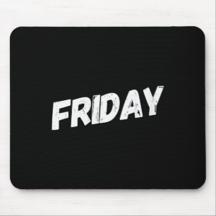Womens Weekday Friday Days Of The Week V-neck Mouse Mat