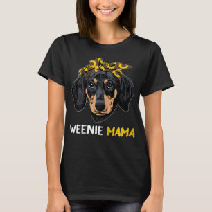 Womens Weenie Mama Doxie Mum Dog Dachshund Lovers T-Shirt