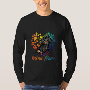 Womens Weenie Mama Funny Dachshund Lover Sausage D T-Shirt