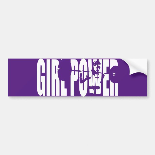 Women's Weightlifting Motivation - Girl Power Bumper Sticker (Front)