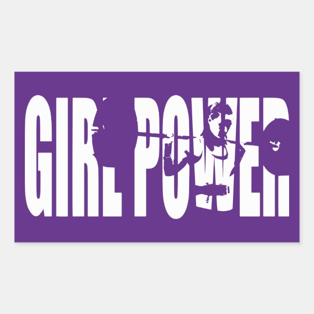 Women's Weightlifting Motivation - Girl Power Rectangular Sticker (Front)